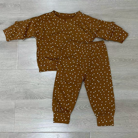Toddlers Newborn Baby Fashion Girls Long Sleeves Dot Print Sweatshirt And Pants 2pcs Set