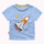 Boys Basic Round Neck Short Sleeve Cartoon Rocket Pattern T-Shirt