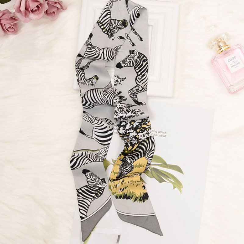 Women Fashion Animal Print Skinny Neckerchief