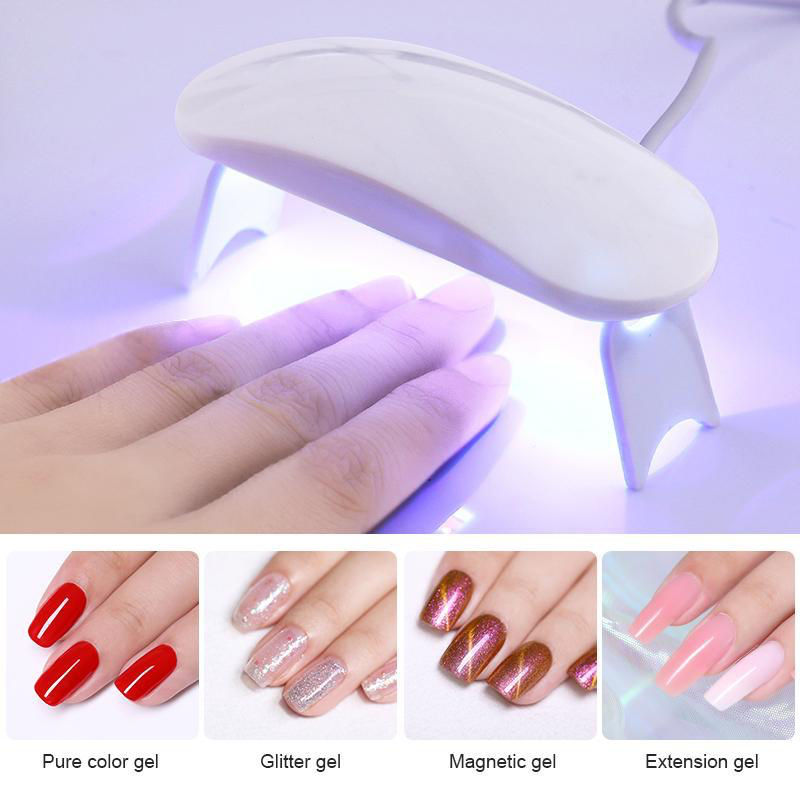 Mouse Mini Led Phototherapy Machine Usb Nail Drying Uv Baking Lamp Led Nail Polish Mini Nail Lamp ( 2 sets )