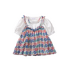 Children Kids Baby Fashion Girls Short Sleeve Flower Matching T-Shirt