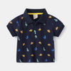Kids Boys Short Sleeve Summer Dinosaur Print Polo Shirt Lapel T-Shirt