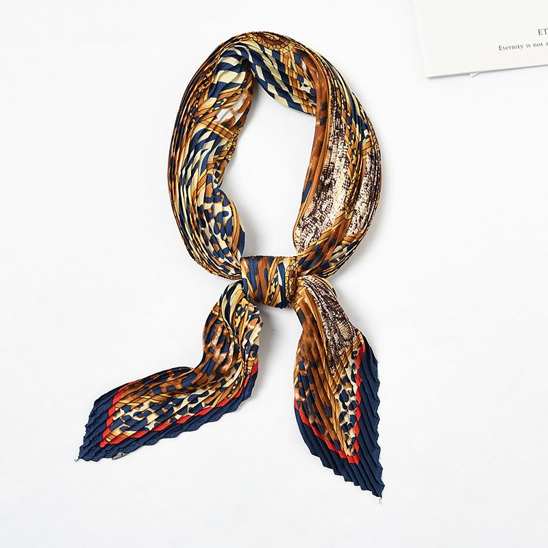Vintage Pattern Women Geometric Leopard Print Square Scarf