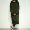 Women Long Sleeve Hooded Sweatshirt-Style Casual Dress