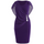 Plus Size Women Round Collar Crease Slim Dress