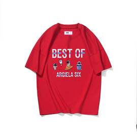 Kids Boys Casual Cartoon Spaceman Letter Pattern Round Neck Short Sleeve Breathable Loose T-Shirt