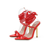 Plus Size Women Fashion Pointed Toe Open Toe Sexy Cross Strap Stiletto Sandals
