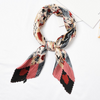 Popular Multicolor Printed Design Pleated Satin Scarve