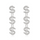 Creative Dollar Chain Design Full Rhinestone Dangle Earrings