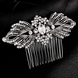 Superior Crystal Flower Model Bride Wedding Hair Combs