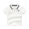 Kids Boys Basic Lapel Short Sleeve Stripe Color Blocking Casual T-Shirt