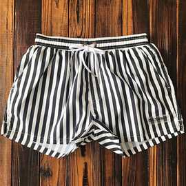 Men Fashion Striped Quick-Drying Swimming Shorts