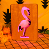 Creative Bell Flamingo Decor Wooden Shell LED Night Light