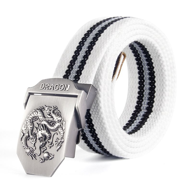 Fashion Army Fan Gift Accessory Durable Stripes Pattern Canvas Belt