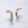 Women'S Simple Vintage Colorful Zircon C Type Sterling Silver Earrings
