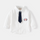 Children Kids Toddlers Fashion Boys Long Sleeve Embroidery Tie Shirt