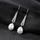 Romantic Natural Pearl Jewelry Women Luxury Sterling Silver Earrings