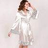 Women Sexy Solid Color Flare Sleeve Nightdress