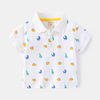 Kids Boys Short Sleeve Summer Dinosaur Print Polo Shirt Lapel T-Shirt