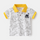 Kids Boys Cute Cartoon Dinosaur Pattern Lapel Short Sleeve T-Shirt