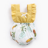 Toddlers Newborn Baby Fashion Girls Ruffle Sleeve Pineapple Print Bodysuit