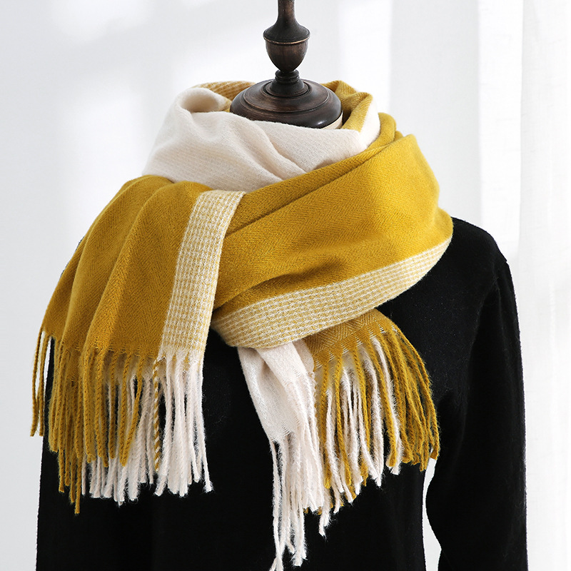 Women Autumn And Winter Warm Tassel Sweet Outer Shawl Scarf