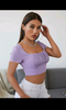 Ruched Bust Crop Tee