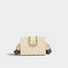 Solid Color Diamond Chain Shoulder Bag