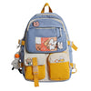Women's Shoulder Contrast Color Cute Large Capacity Schoolbag