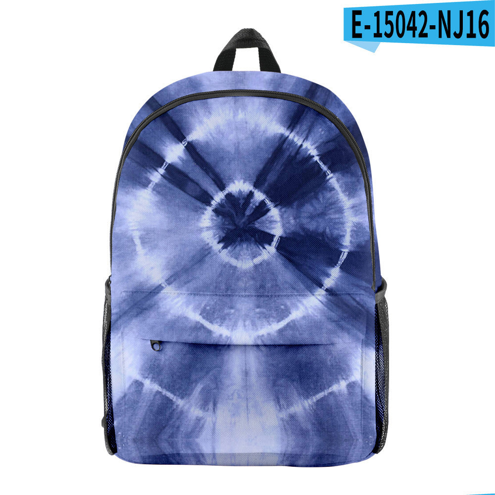 Personality Elements Tie-dye Peripheral Digital Color Backpack