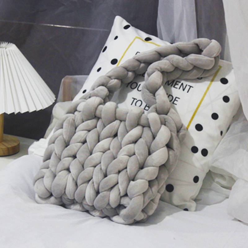 Korean Hand-woven Super Coarse Wool Material Bag