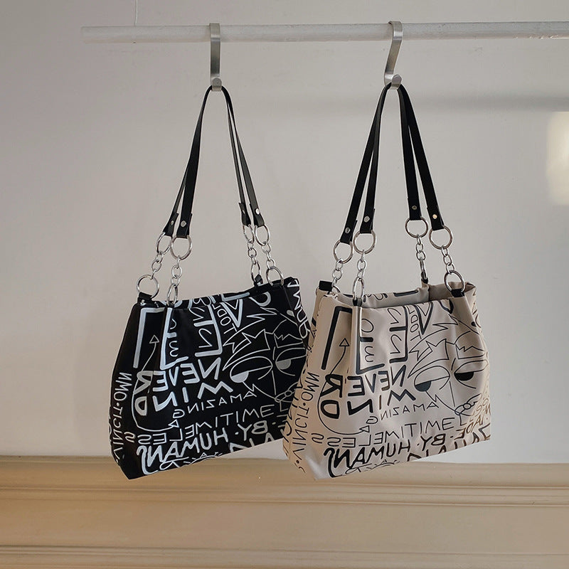 Graffiti Women's Large Capacity Tote Bag For Commuting