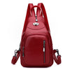 Women's Fashion All-match Soft Leather Casual Multifunctional Small Backpack