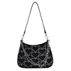 Women's Small Square Bag With Love Embroidery