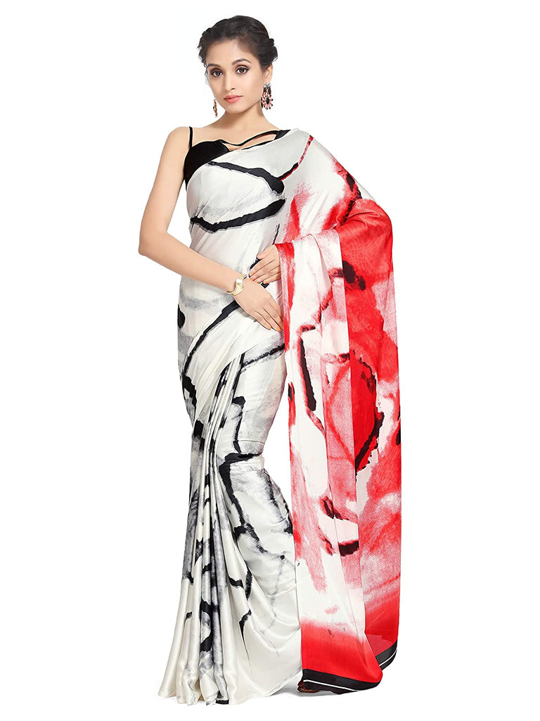 Women's Satin Saree With Blouse  Indian Traditional Saree Wedding Dress Handmade Famous Actress Style Party Wear Free Size  Ethenic Wear Clothes For Women