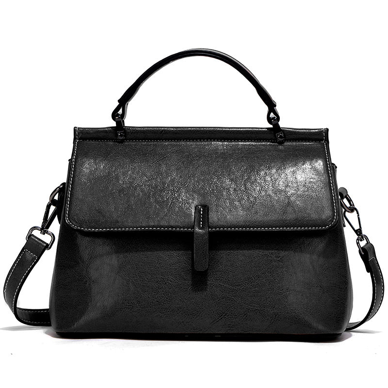 Fashion Large-capacity Leather Commuter Handbag