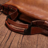 Men's Vegetable Tanned Leather One Shoulder Messenger Bag