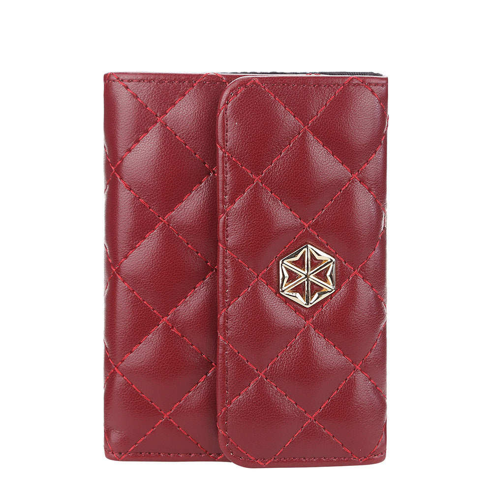 New Women's Card Bag Embossed Multi-card Compact Buckle Purse