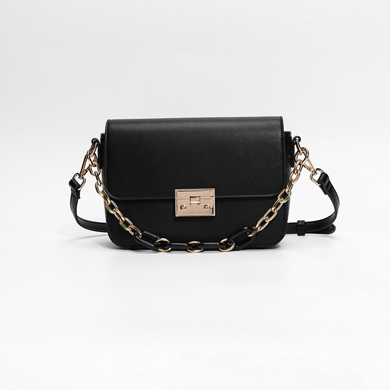 Trendy Solid Color Chain Shoulder Messenger Bag