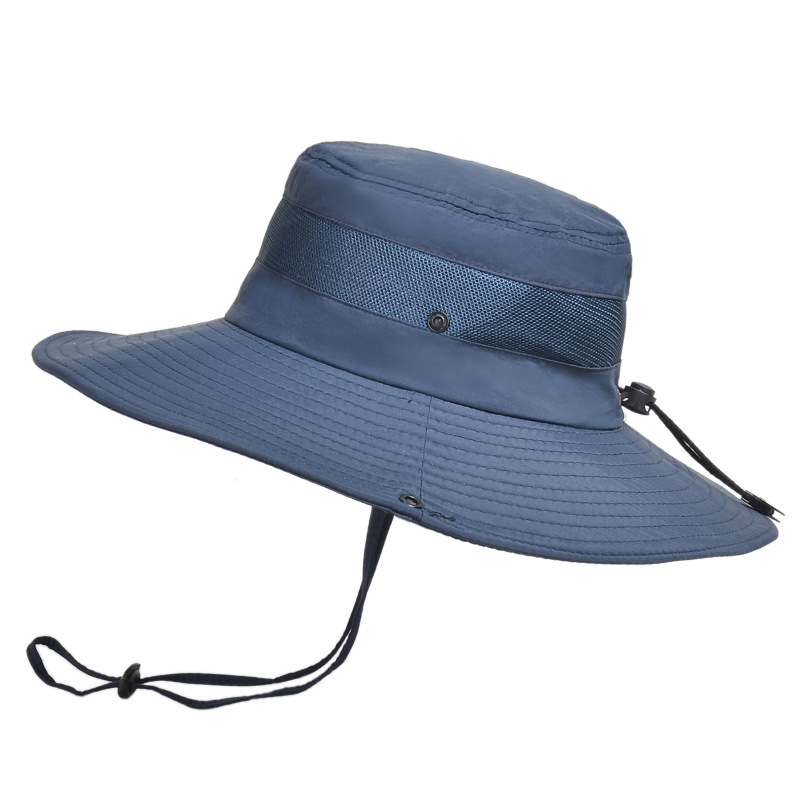 Men Fashion Outdoor Big Brim Breathable Mesh Sunscreen Sun Hat