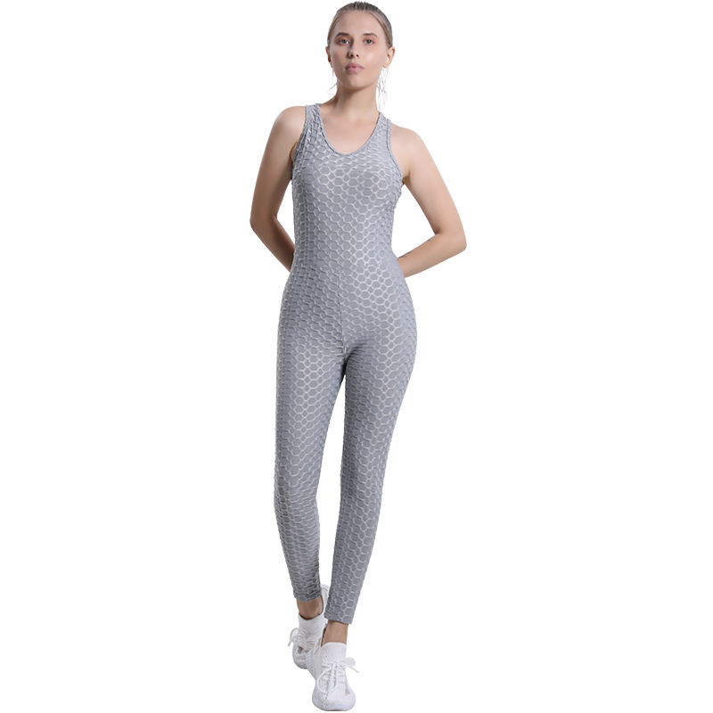 Women'S Sexy Back Fitness Exercise Hip Lifting Yoga Jumpsuit