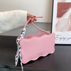 Women Fashion Retro Solid Color Simple Biscuit Shape Shoulder Bag