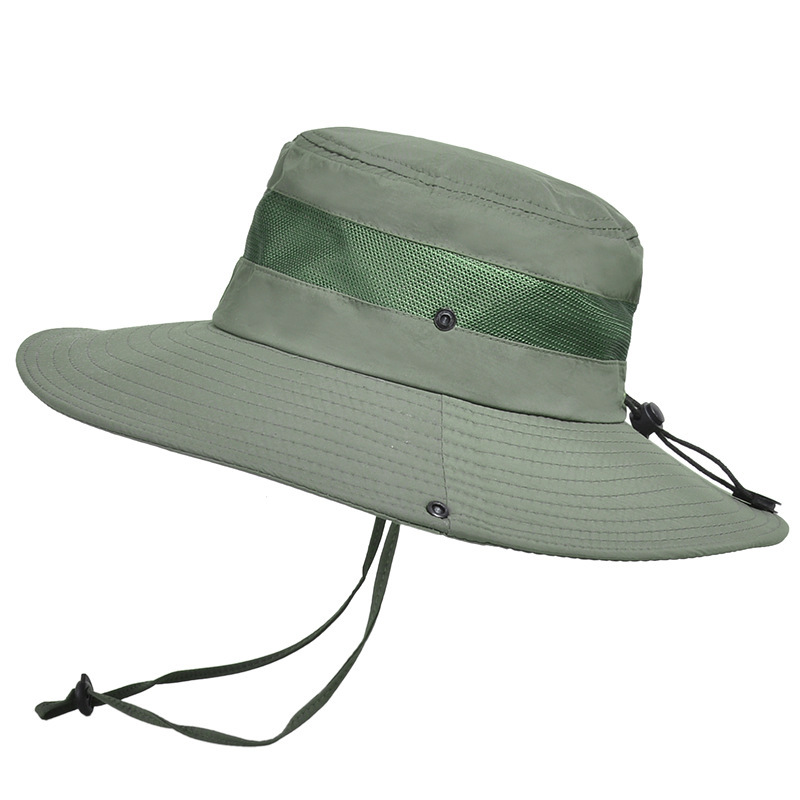 Men Fashion Outdoor Big Brim Breathable Mesh Sunscreen Sun Hat