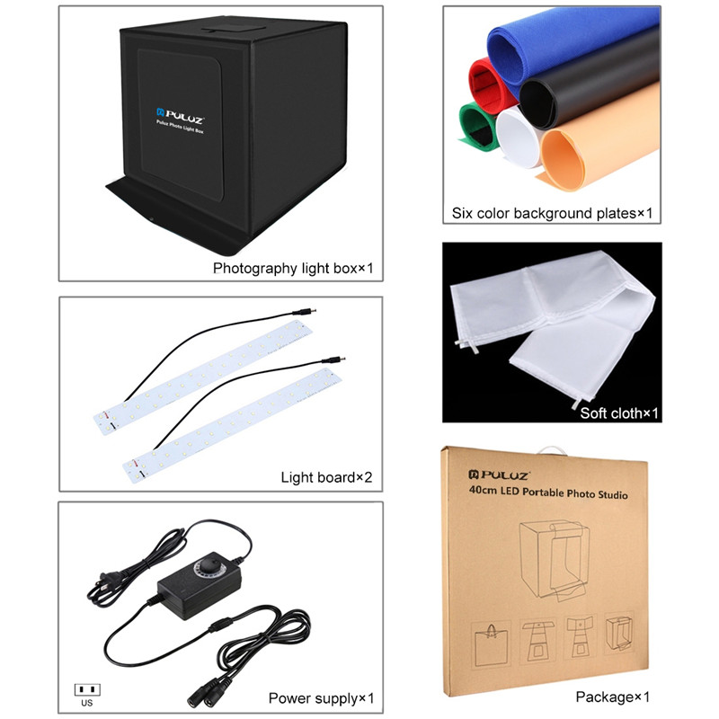 60*60*60cm 6 Colors Folding Portable Tabletop Photography Light Box