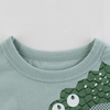 Boys Basic Round Neck Short-Sleeved Cartoon Crocodile Pattern T-Shirt