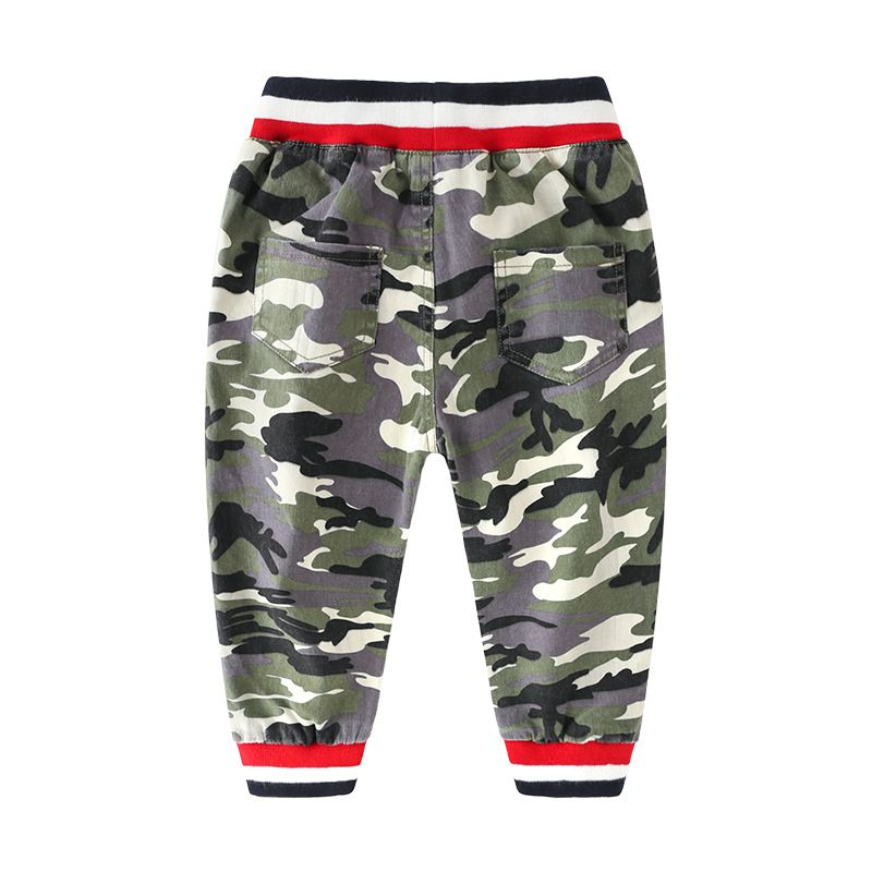 Casual Boys Cotton Patchwork Camouflage Printed Pants