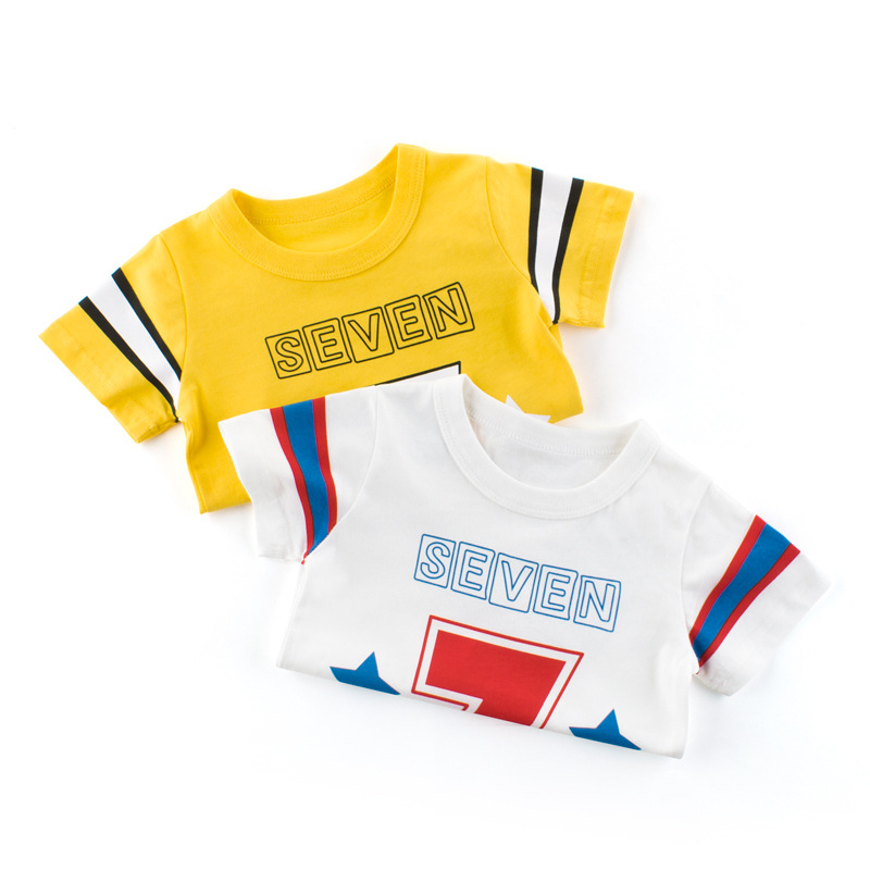 Boys Fashion Striped Letter Printed T-Shirt