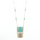 Creative Ethnic Style Unique Turquoise Stone Tassel Pendant Necklace Earrings
