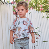 Children Kids Baby Fashion Boys Short Sleeve Cartoon Dinosaur Print T-Shirt
