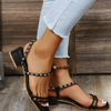 Plus Size Women Fashion Buckle Strap Chunky Heel Office Sandals